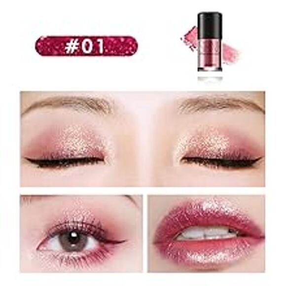 Gecomo Shine Color Makeup Powder FLASHING #01 Pink ~ Dreamlike ~ MultiFunctional - Picture 13 of 13